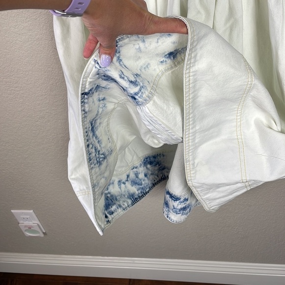 New Ulla Johnson Ames Denim Jean A Line Dress Whitewash Corset Style Sz 6 - Picture 12 of 15